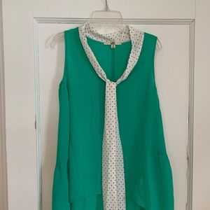 Sleeveless tie neck chiffon blouse by Ya